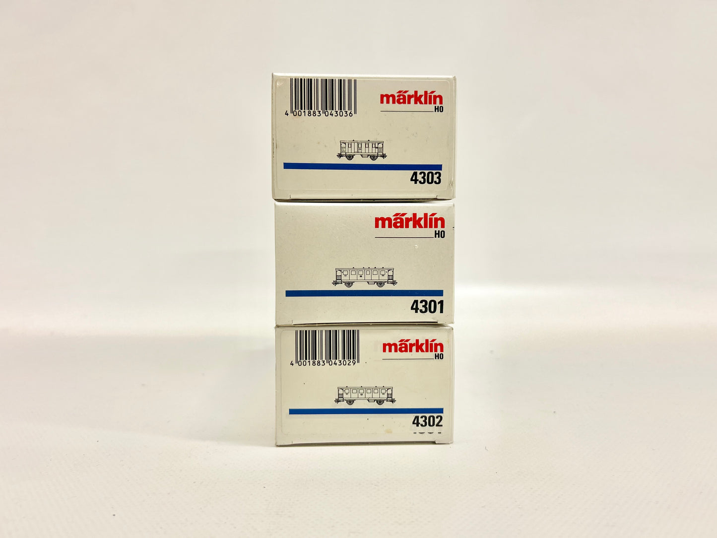 Märklin 4301 4302 4303 Nebenbahn-Personenwagen DB AC H0