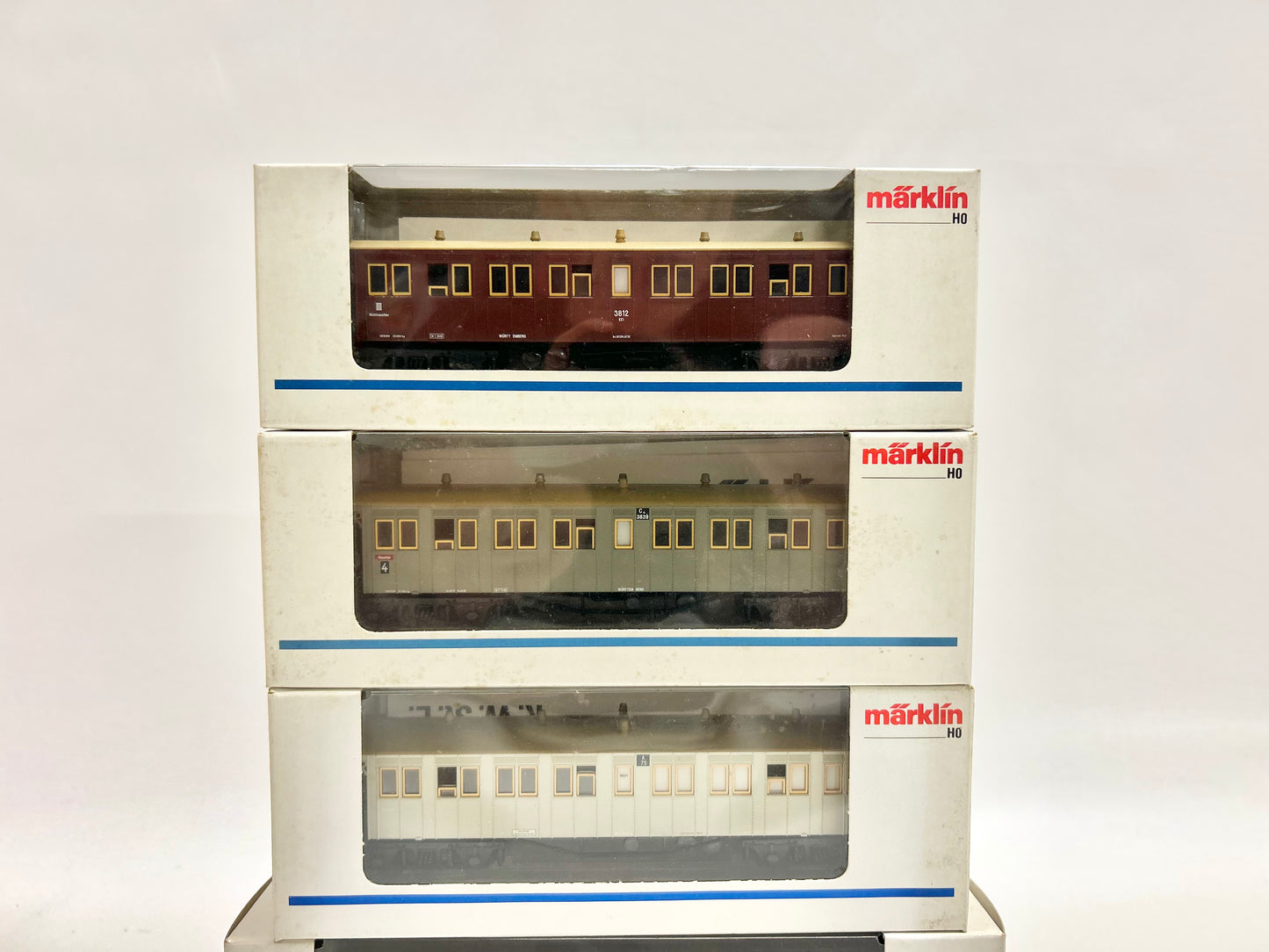 Märklin 42142 4229 4213 4214 Württ. Personenwagen Personenzug K.W.St.E. AC H0