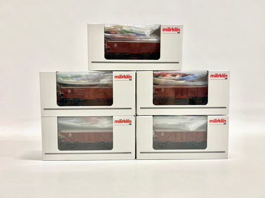 Märklin 5x 46035 Güterwagen-Konvolut Offene Güterwagen mit Schrottladung DB AC H0