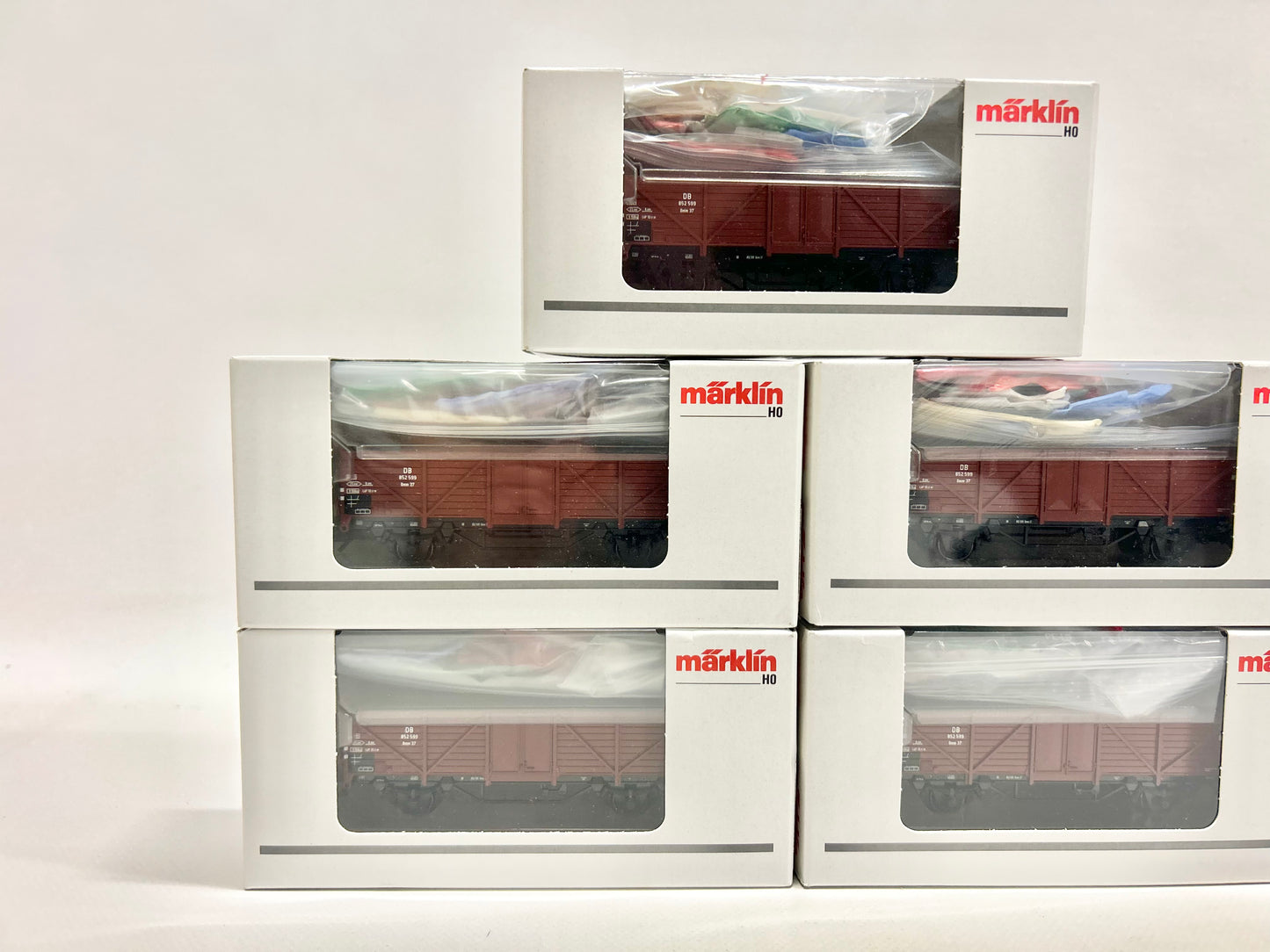 Märklin 5x 46035 Güterwagen-Konvolut Offene Güterwagen mit Schrottladung DB AC H0