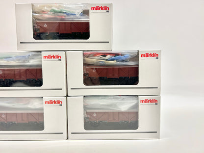 Märklin 5x 46035 Güterwagen-Konvolut Offene Güterwagen mit Schrottladung DB AC H0