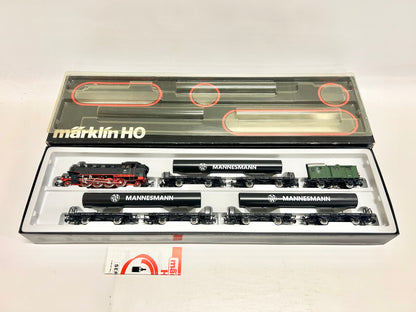 Märklin 2854 Zugpackung Mannesmann-Röhrenzug mit Dampflok Br 86 DB AC H0
