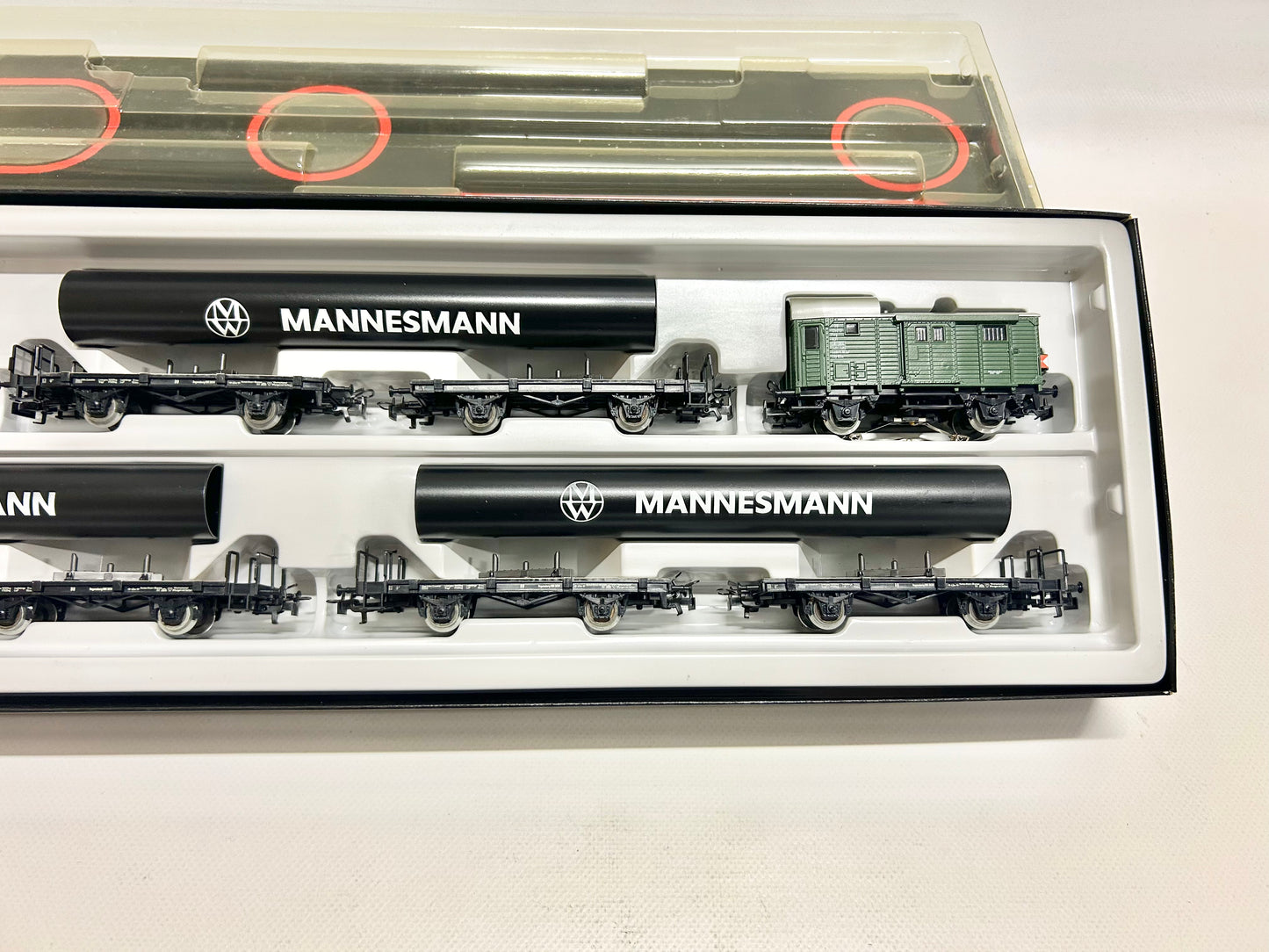 Märklin 2854 Zugpackung Mannesmann-Röhrenzug mit Dampflok Br 86 DB AC H0