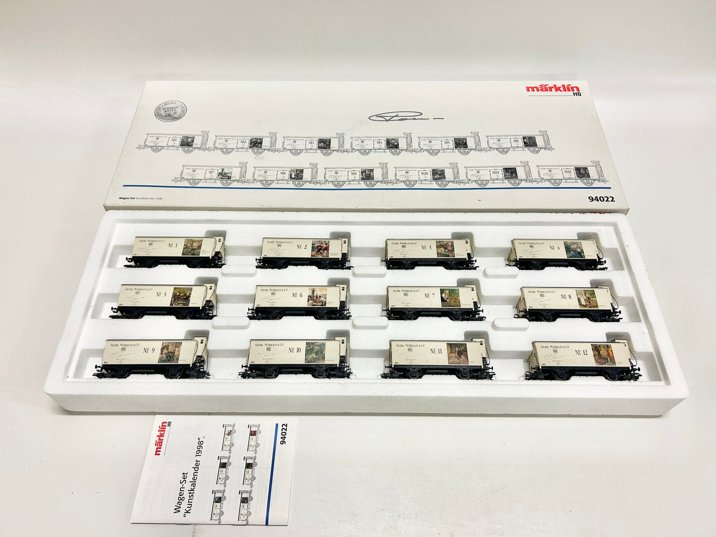 Märklin 94022 Wagen-Set Kunstkalender 1998 AC H0