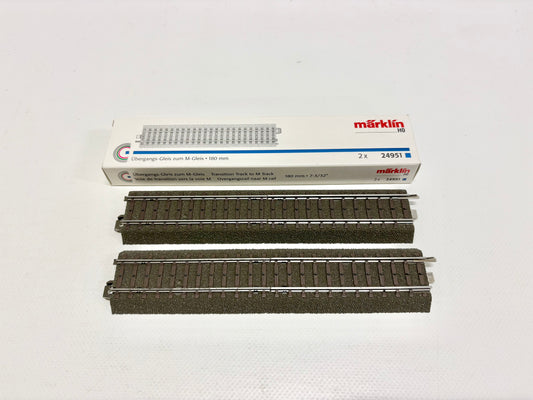 Märklin 24951 2x C-Gleis Übergangsgleis zum M-Gleis AC H0