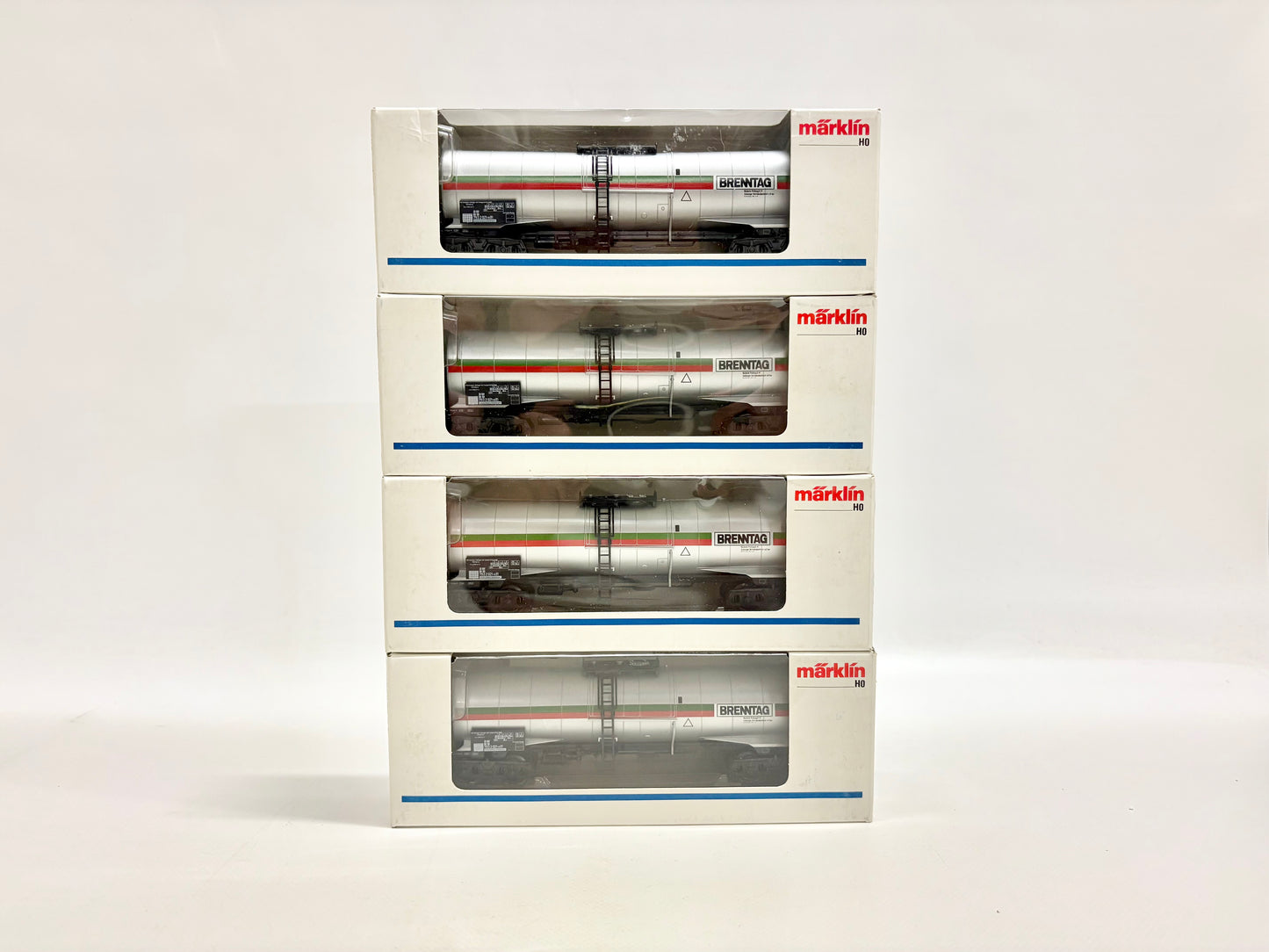 Märklin 4753 4x Kesselwagen Brenntag DB AC H0