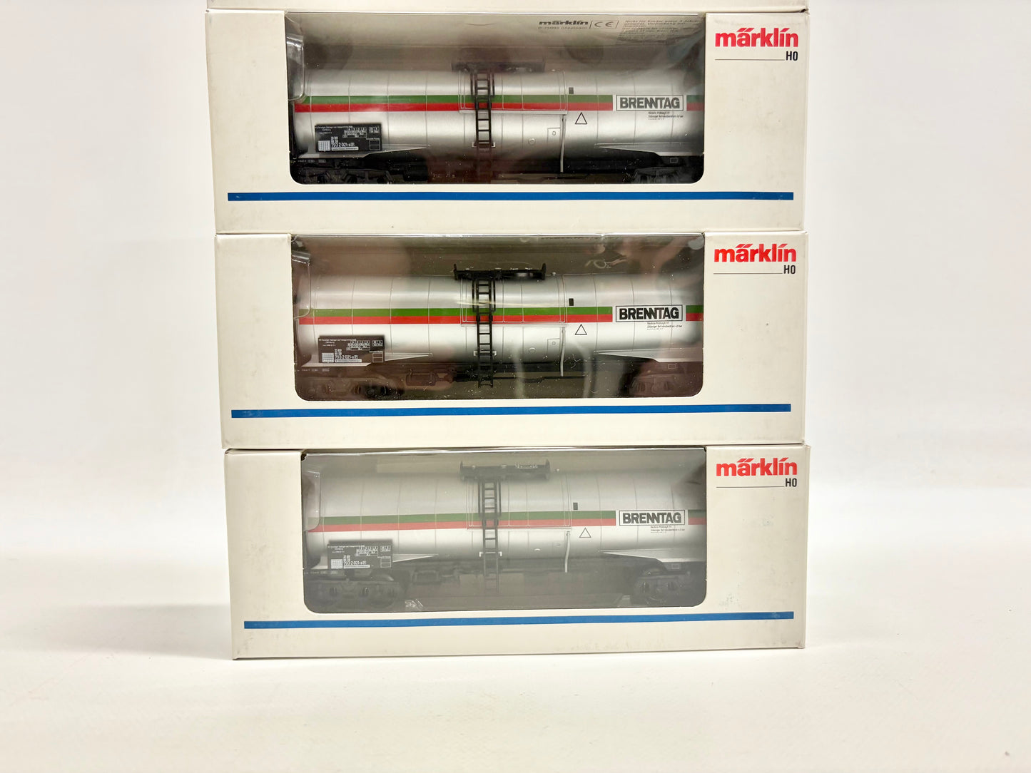 Märklin 4753 4x Kesselwagen Brenntag DB AC H0