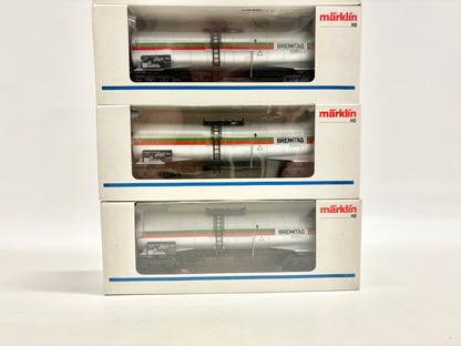 Märklin 4753 4x Kesselwagen Brenntag DB AC H0