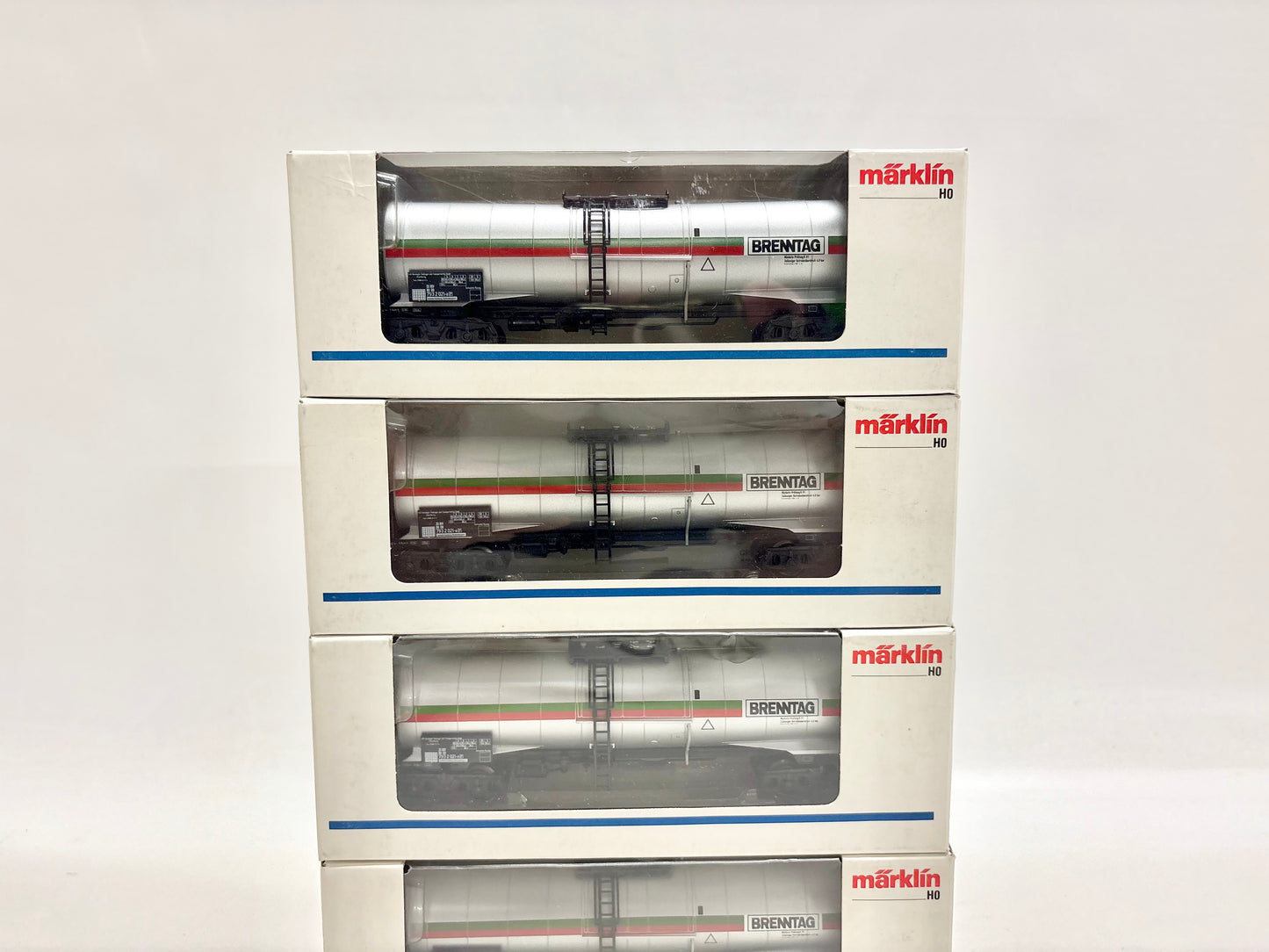 Märklin 4753 4x Kesselwagen Brenntag DB AC H0