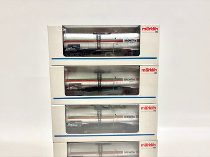 Märklin 4753 4x Kesselwagen Brenntag DB AC H0