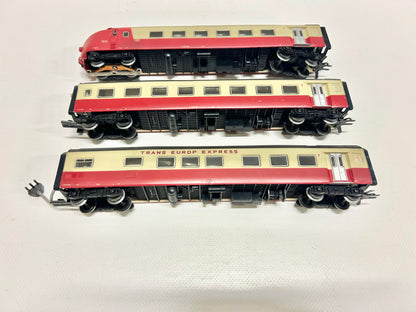 Märklin 3070 (ohne Triebkopf) Zwischenwagen & Endwagen für TEE Dieseltriebzug SBB AC H0