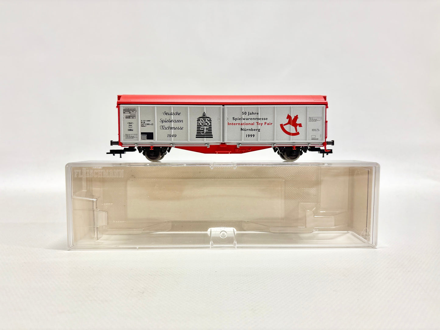 Fleischmann 99 5371K Schiebewandwagen "50 Jahre Spielwarenmesse" DB DC H0
