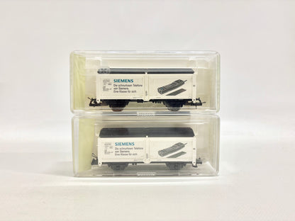 Trix 23880 2x Güterwagen "Siemens" DB DC H0