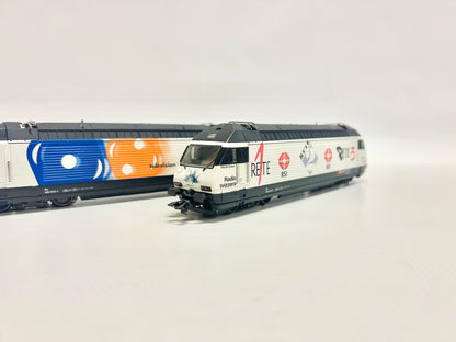 Märklin 34631 Digital E-Lok Doppelpackung Re 460 "Schweizer Fernsehn" SBB AC H0