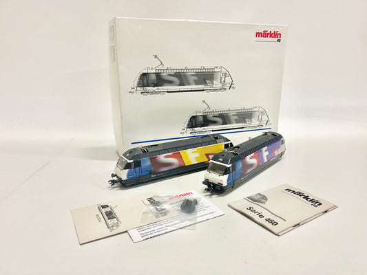 Märklin 34618 Digital E-Lok Doppelpackung Re 460 "Schweizer Fernsehn" SBB AC H0