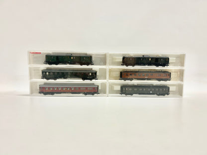 Fleischmann 8080K 8081K 8082K 8743K 8742K 8084K 6x Personenwagen Reisezugwagen Spur N
