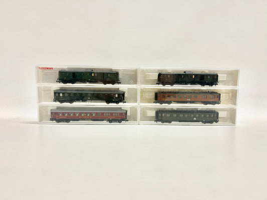 Fleischmann 8080K 8081K 8082K 8743K 8742K 8084K 6x Personenwagen Reisezugwagen Spur N