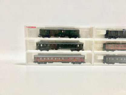 Fleischmann 8080K 8081K 8082K 8743K 8742K 8084K 6x Personenwagen Reisezugwagen Spur N