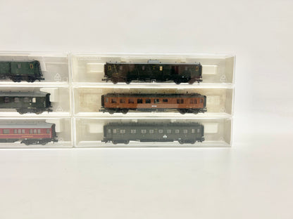 Fleischmann 8080K 8081K 8082K 8743K 8742K 8084K 6x Personenwagen Reisezugwagen Spur N