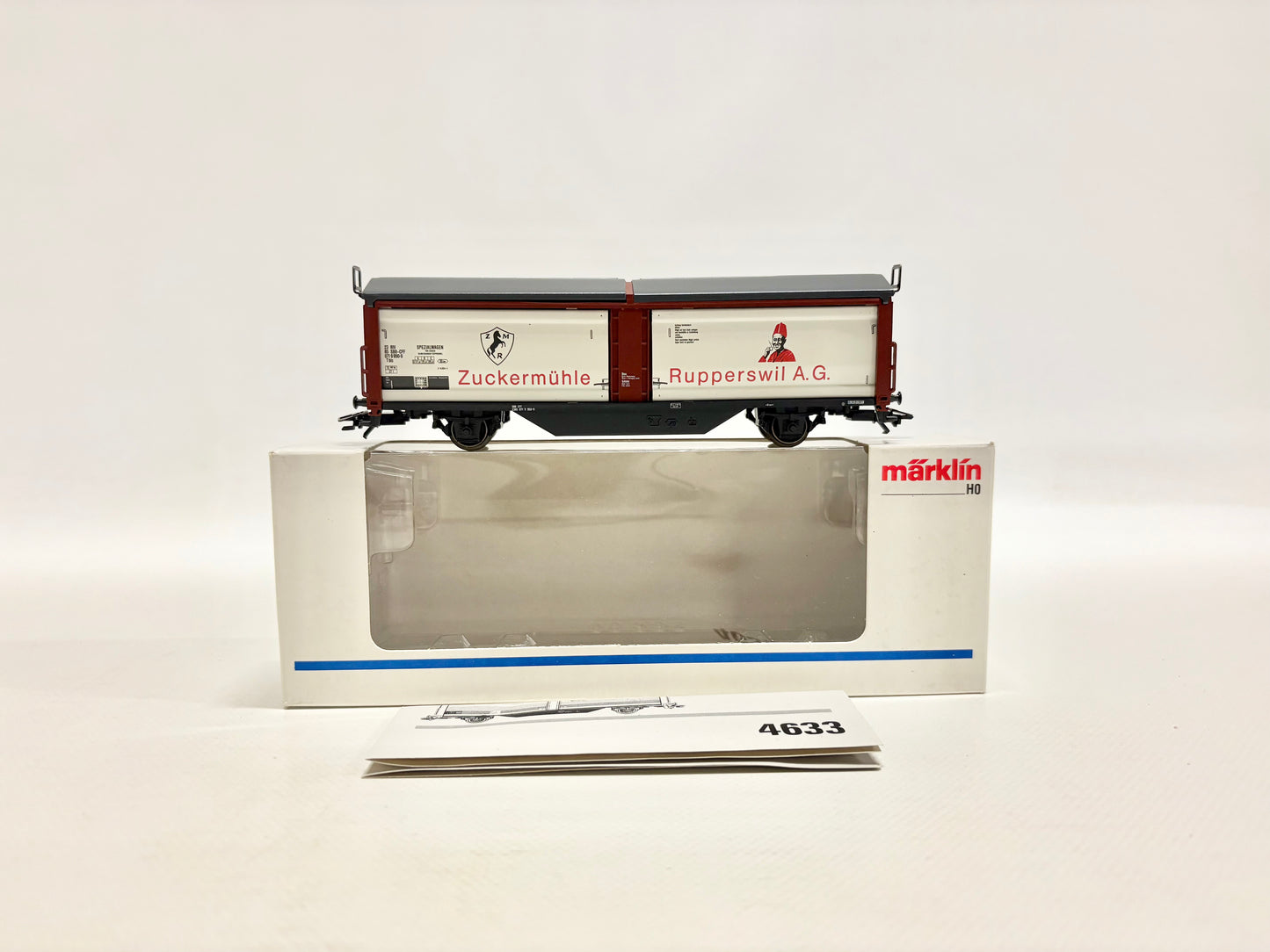 Märklin 4833 Schiebedachwagen Zuckermühle Rupperswil AG SBB AC H0