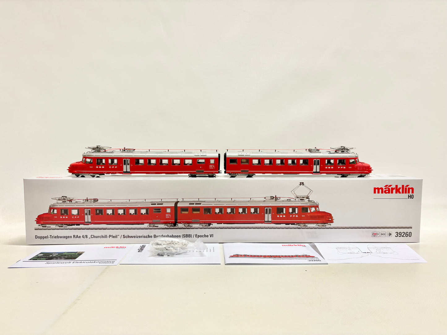Märklin 39260 Mfx Digital & Sound Elektrotriebwagen Doppel-Triebwagen Rae 4/8 "Churchill-Pfeil" SBB AC H0