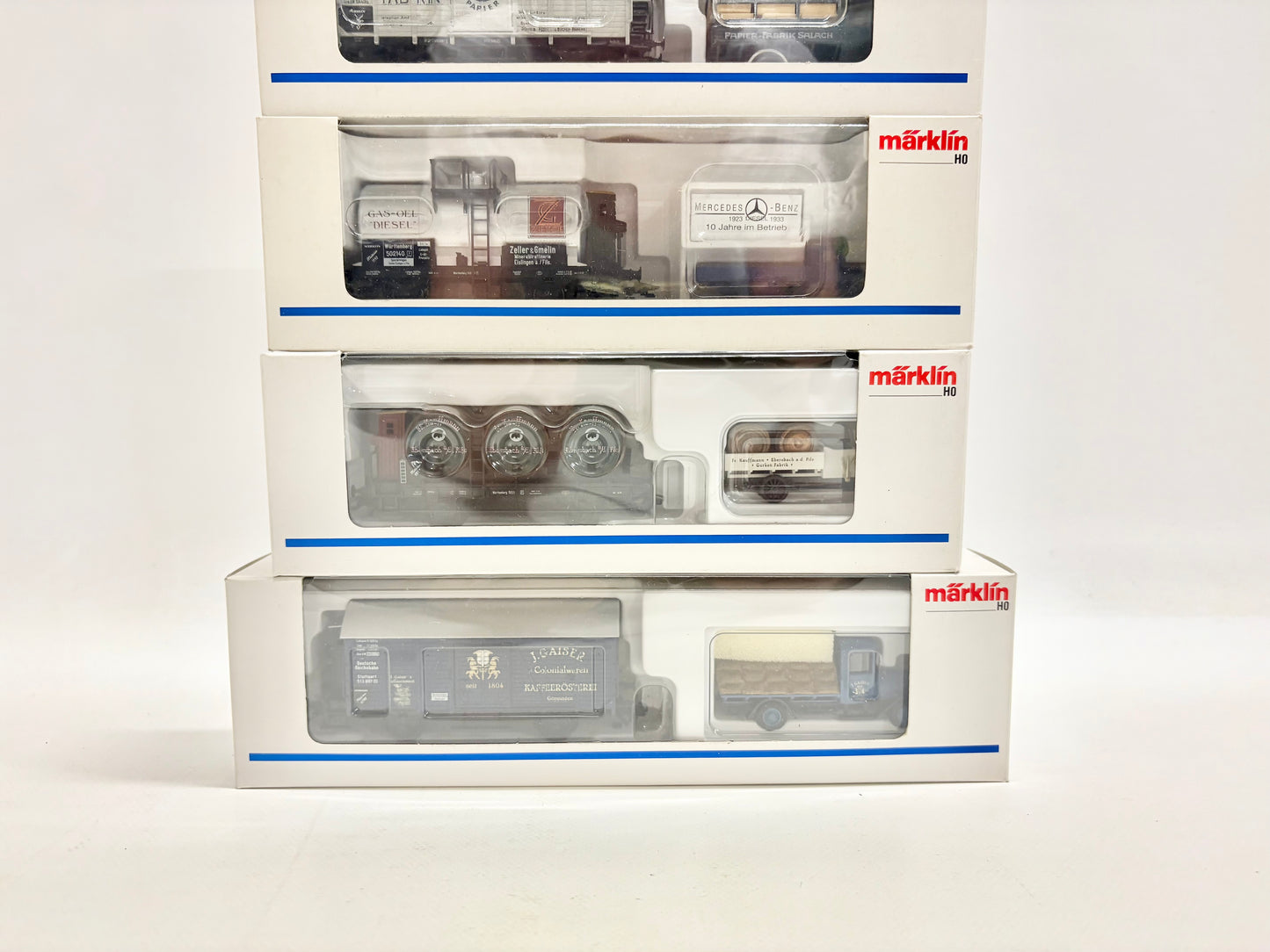 Märklin 4x Museumswagen 1997 1996 1998 1992 Güterwagen AC H0