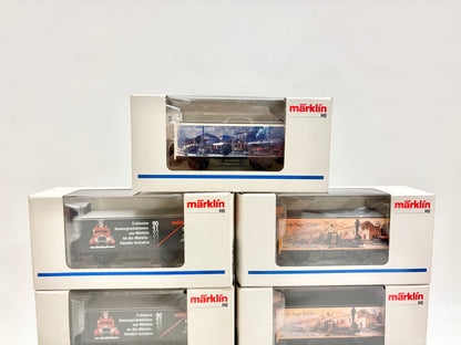 Märklin 7x Werbewagen Gedeckte Güterwagen DB AC H0