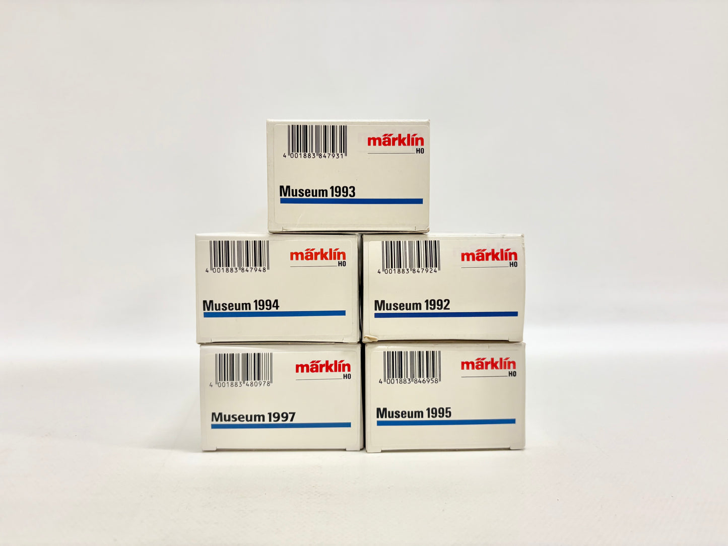 Märklin 5x Museumswagen 1993 1994 1997 1992 1995 Güterwagen AC H0