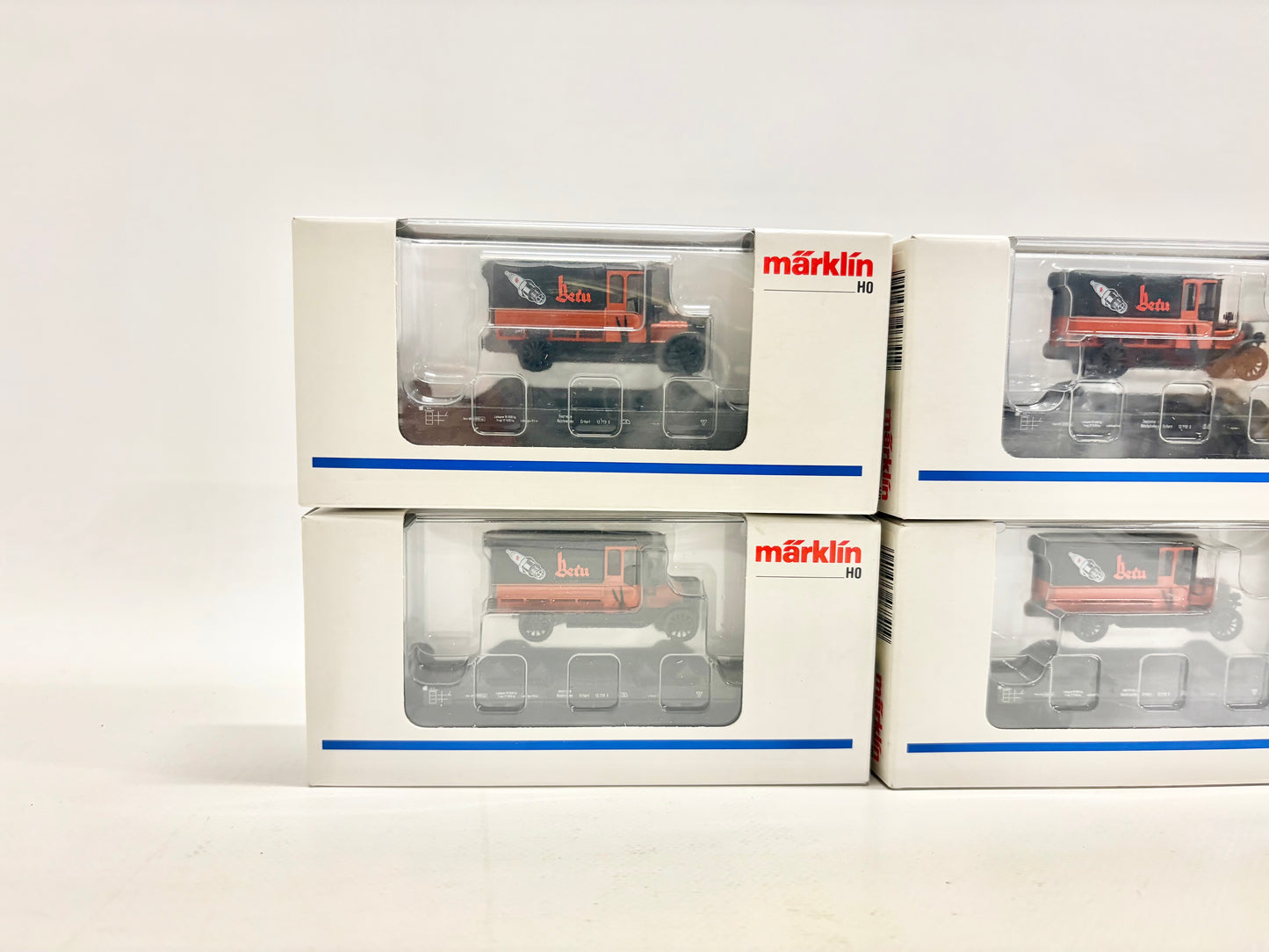 Märklin 4x 46841 Flachwagen mit LKW DR AC H0
