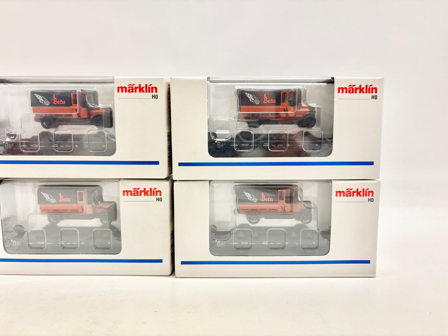 Märklin 4x 46841 Flachwagen mit LKW DR AC H0