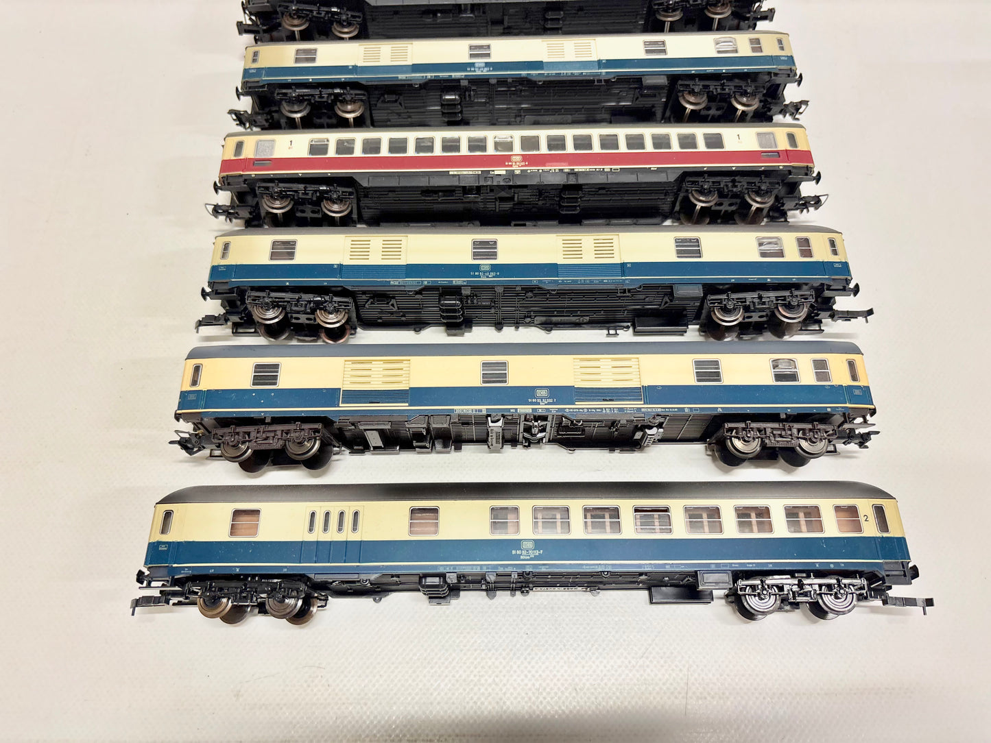 Roco 7x Schellzugwagen TEE DC H0