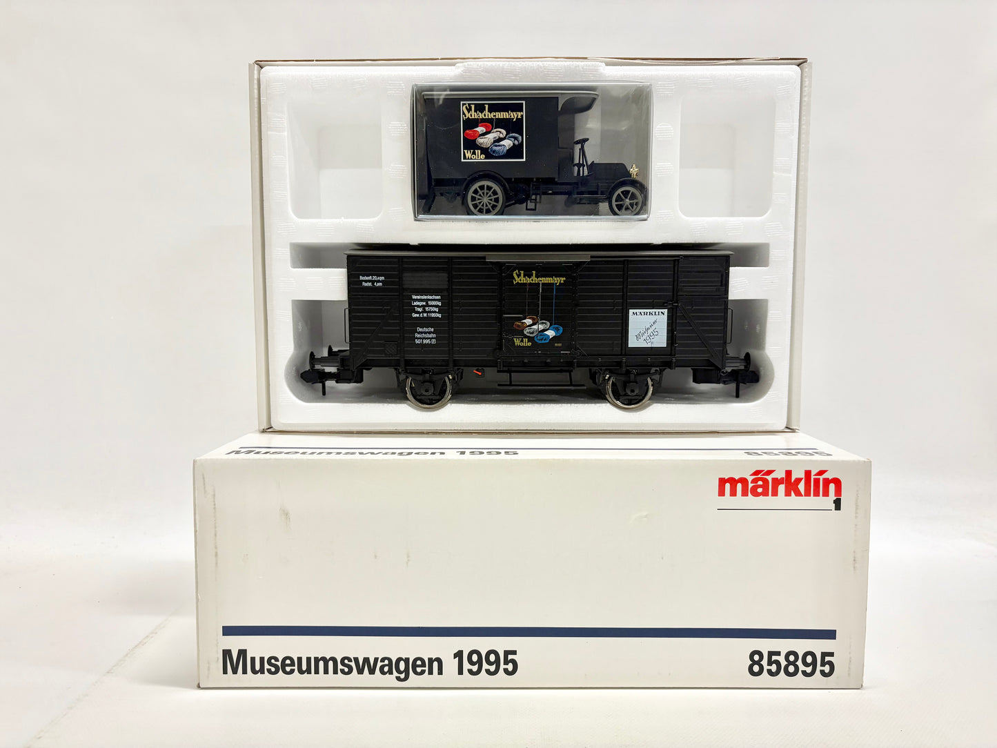 Märklin Museumswagen 1995 "Schachenmayr Wolle" DR Spur 1