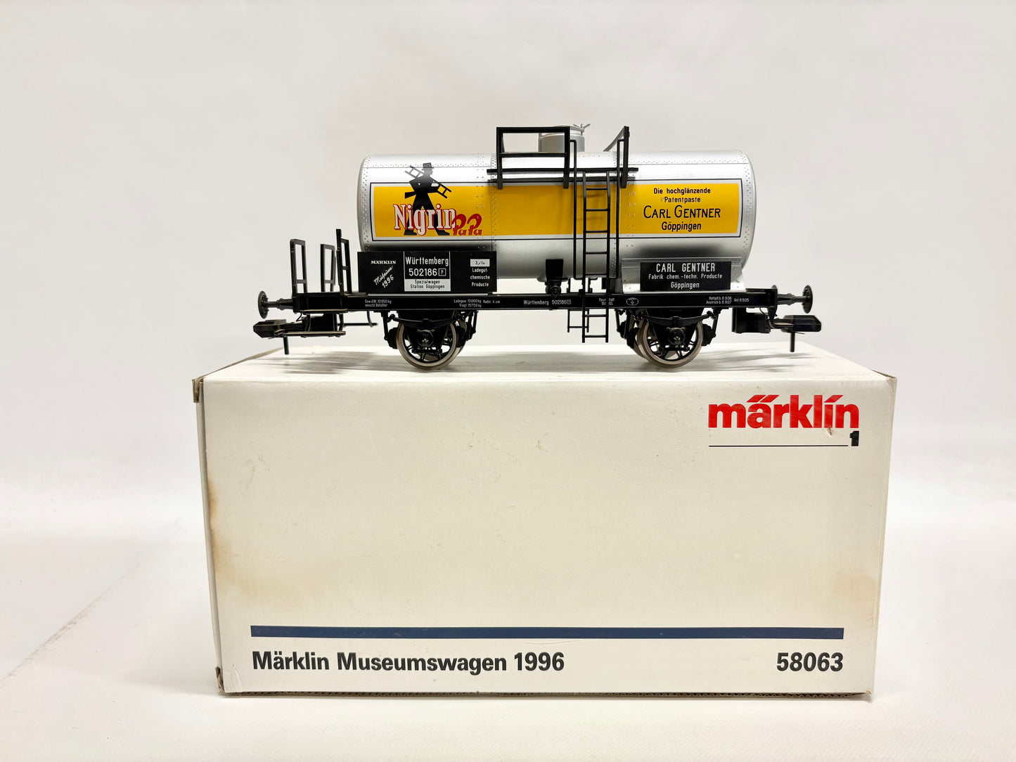 Märklin 58063 Museumswagen 1996 Kesselwagen "Carl Gentner Nigrin" Spur 1