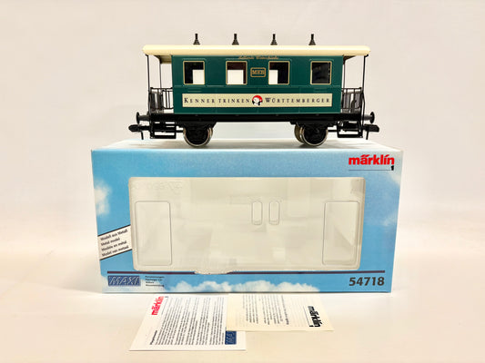 Märklin Maxi 54718 Personenwagen "Kenner trinken Württemberger" Spur 1