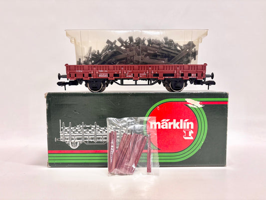 Märklin 5825 Rungenwagen mit Schwellen DB Spur 1