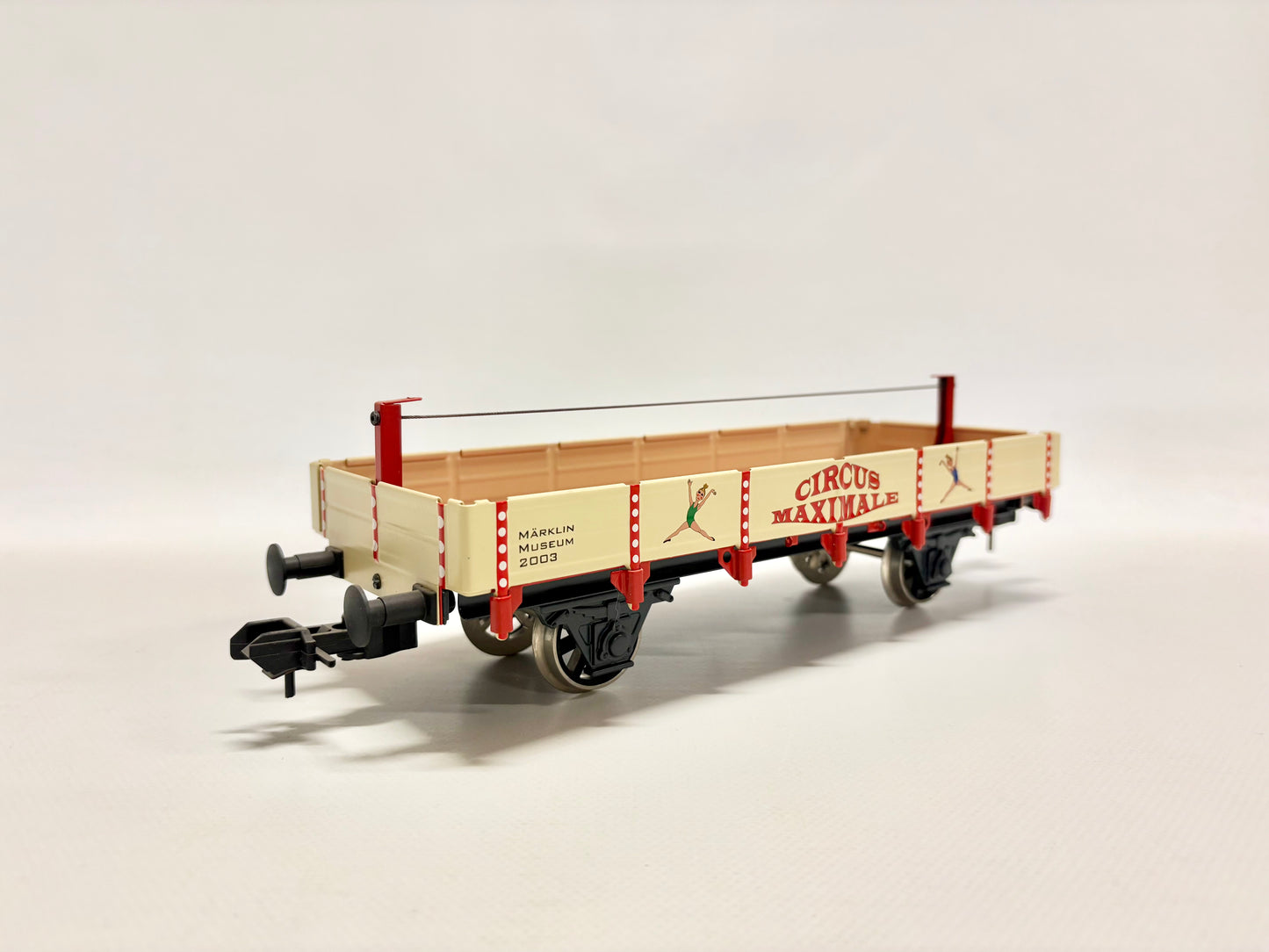 Märklin Maxi Museumswagen 2003 Niederbordwagen mit Akrobatin Spur 1