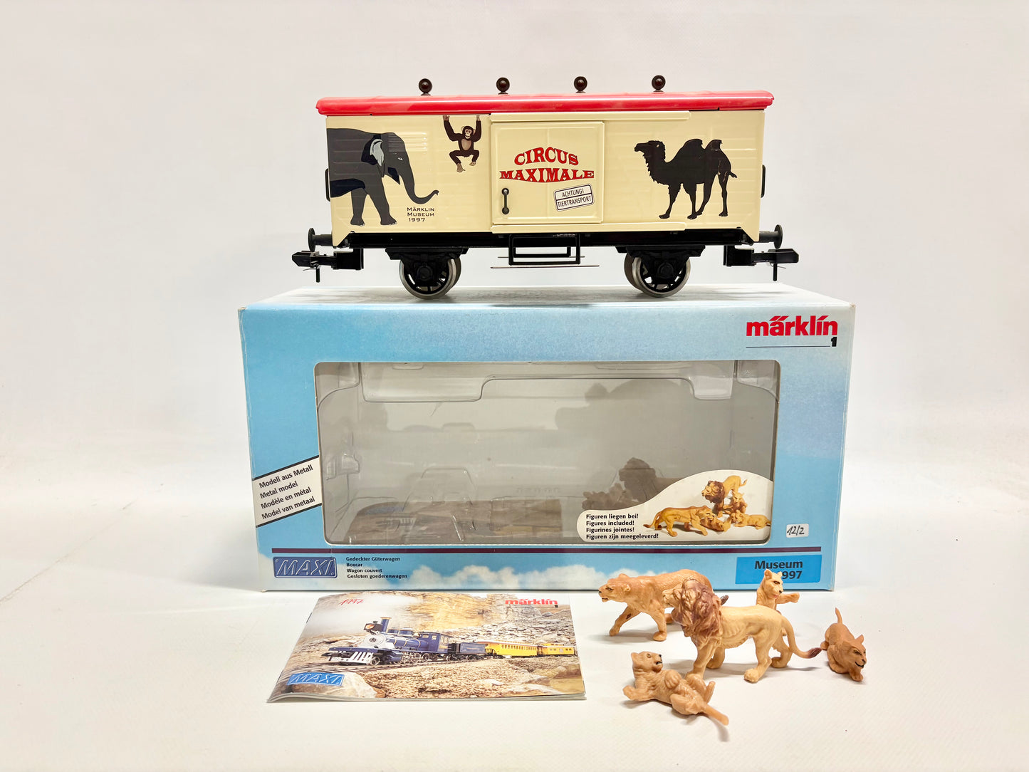 Märklin Maxi Museumswagen 1997 Circus Maximale Löwentransport Spur 1