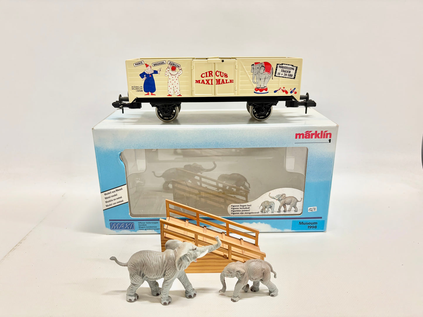 Märklin Maxi Museumswagen 1998 Circus Maximale Elefantentransport Spur 1