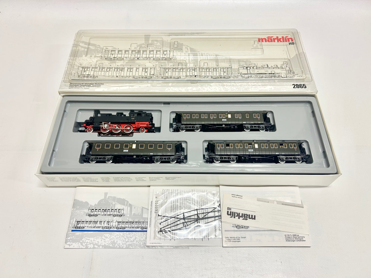 Märklin 2865 Personenzug der DRG mit Dampflok H0