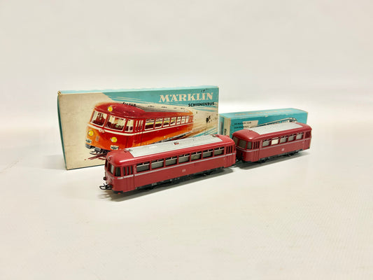 Märklin 3016 + 4018 Schienenbus + Beiwagen Triebwagen H0