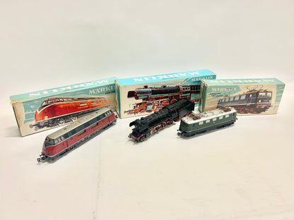 Märklin 3021 3005 3037 3x Lokomotiven Dampflok Diesellok E-Lok H0