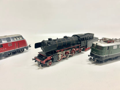 Märklin 3021 3005 3037 3x Lokomotiven Dampflok Diesellok E-Lok H0