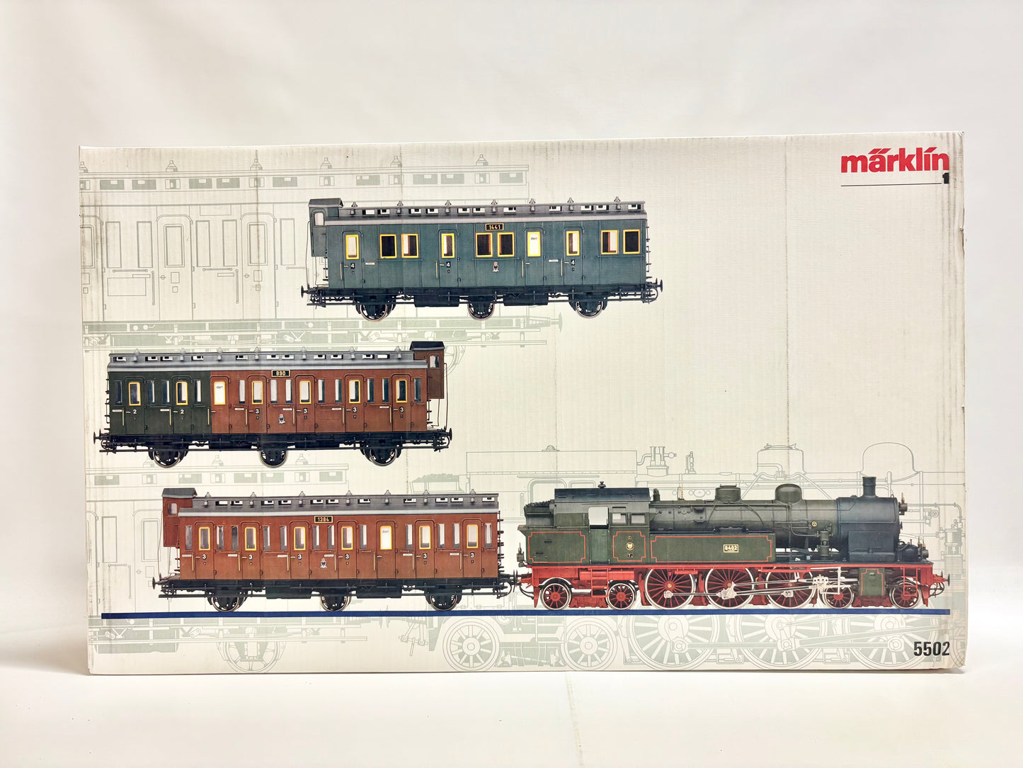 Märklin 5502 Preußischer Personenzug mit Dampflok Zugpackung K.P.E.V Spur 1
