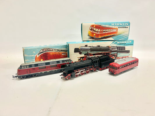 Märklin 3021 3005 3016 3x Locomotives Steam Locomotive Diesel Locomotive Railbus H0 