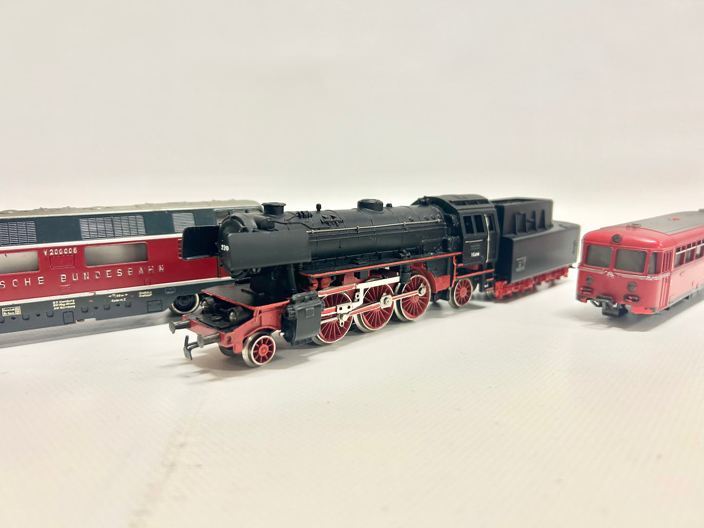 Märklin 3021 3005 3016 3x Lokomotiven Dampflok Diesellok Schienenbus H0
