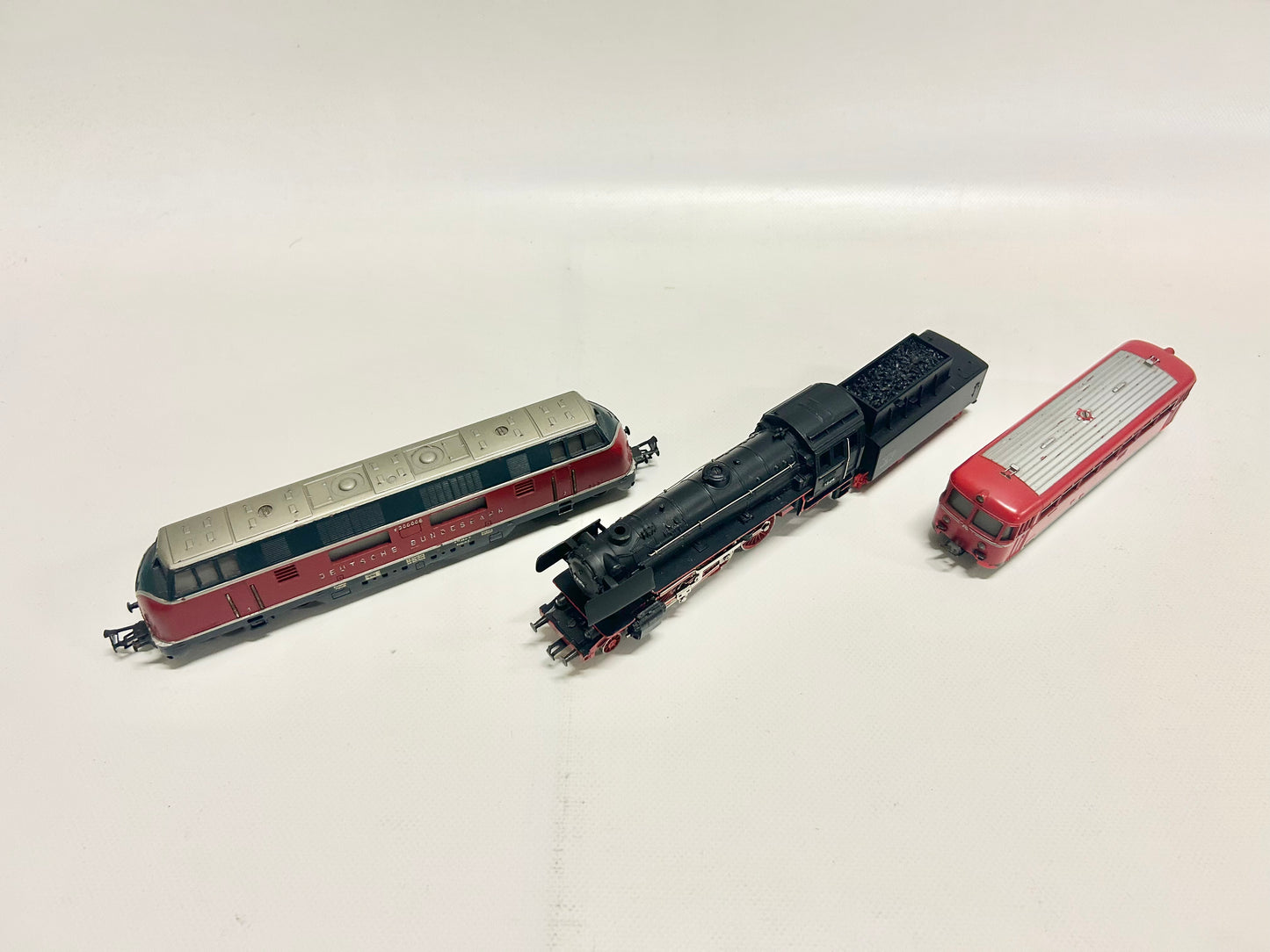 Märklin 3021 3005 3016 3x Lokomotiven Dampflok Diesellok Schienenbus H0