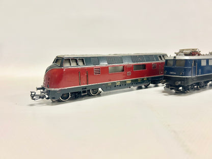 Märklin 3021 3034 3003 3x Lokomotiven Dampflok Diesellok E-Lok H0
