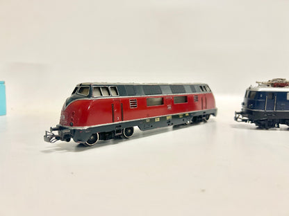 Märklin 3021 3034 3003 3x Lokomotiven Dampflok Diesellok E-Lok H0