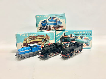 Märklin 3095 3031 3095 3x Lokomotiven Dampflok Diesellok H0
