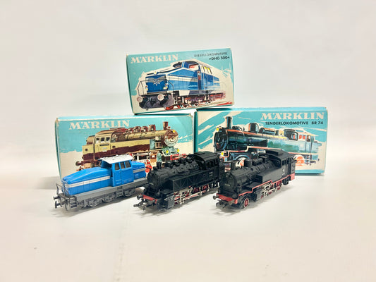 Märklin 3095 3031 3095 3x Lokomotiven Dampflok Diesellok H0